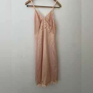 1960s Vintage Sears nightgown slip peach light pink